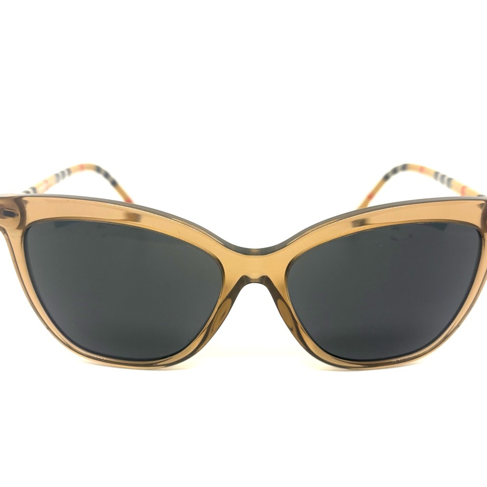 Burberry Tan Cat-Eye Sunglasses with Dark Lenses